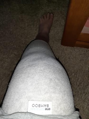 Customer photo review of Premium Bamboo Knee Sleeve (Single)