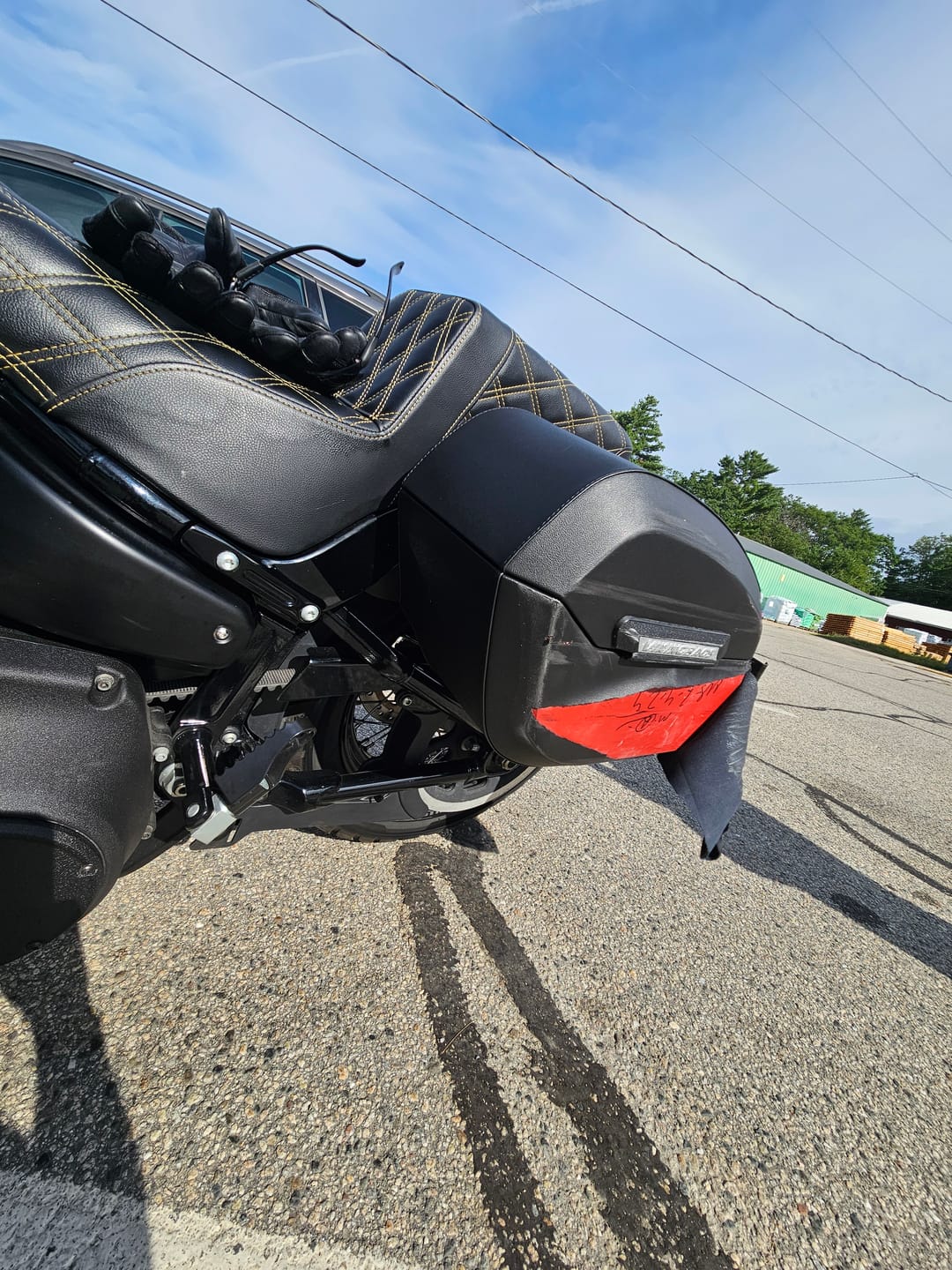 Customer photo review of 32L - Darkin Large Quick Mount Painted Hard Saddlebags for Harley Softail Low Rider S FXLRS