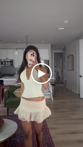 Customer video review of Giselle Mini Skirt - Ivory