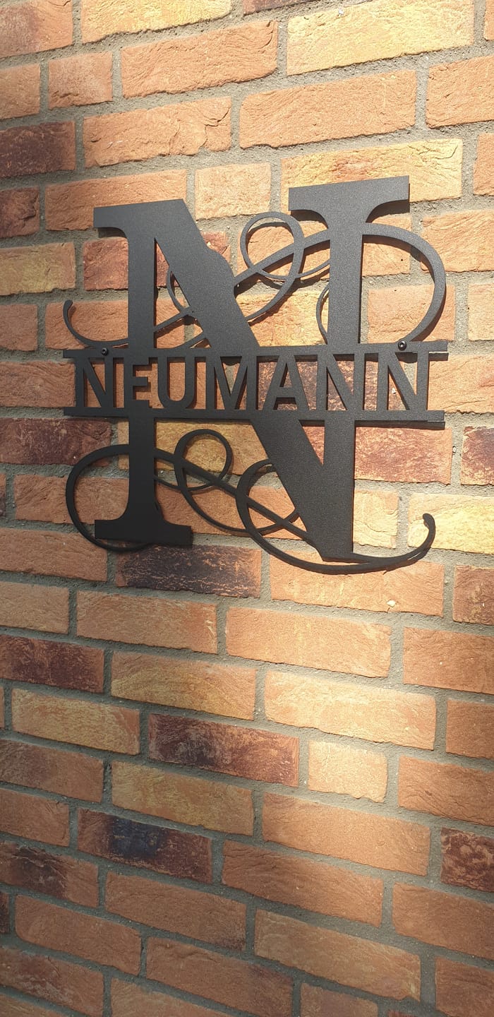 Customer photo review of Großes Namens-Monogramm (personalisierbar)