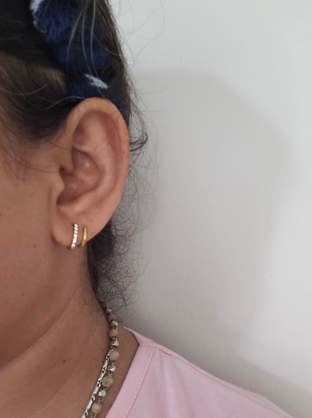 Customer photo review of Crystal Curve Earrings