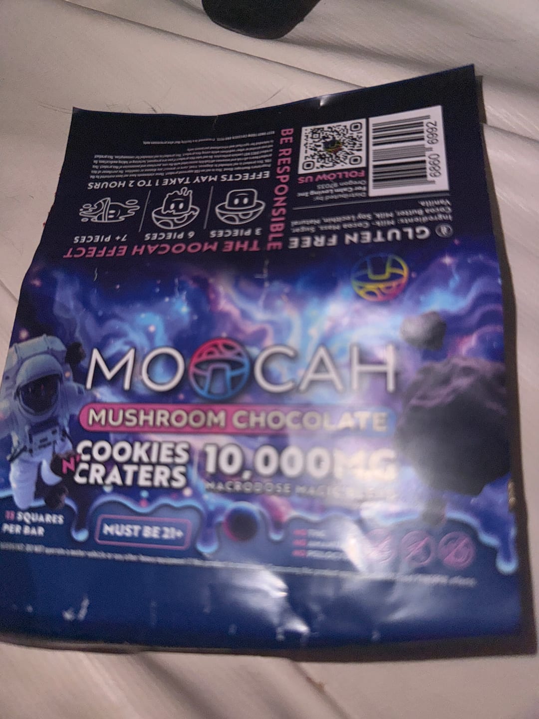 Customer photo review of Mega-Dose Mushroom Chocolates - Cookie Craters