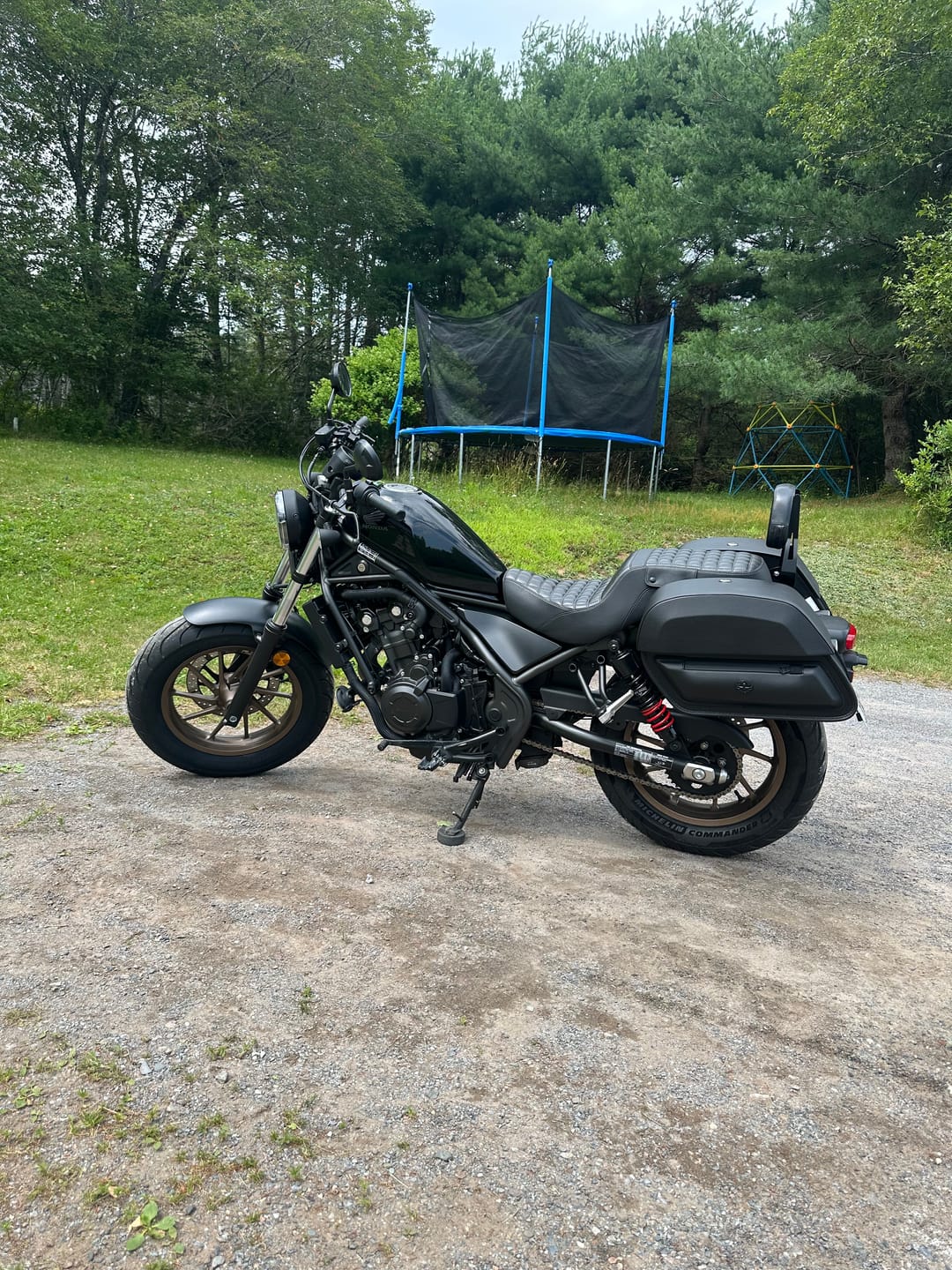 Customer photo review of 28L - Pantheon Medium Quick Mount Honda Rebel 500 Motorcycle Saddlebags