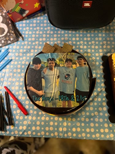 Customer photo review of A4 Rectangle Custom Edible Icing Image