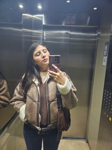 Customer photo review of CHAQUETA CAZADORA ZARA CAQUI/CAFÉ