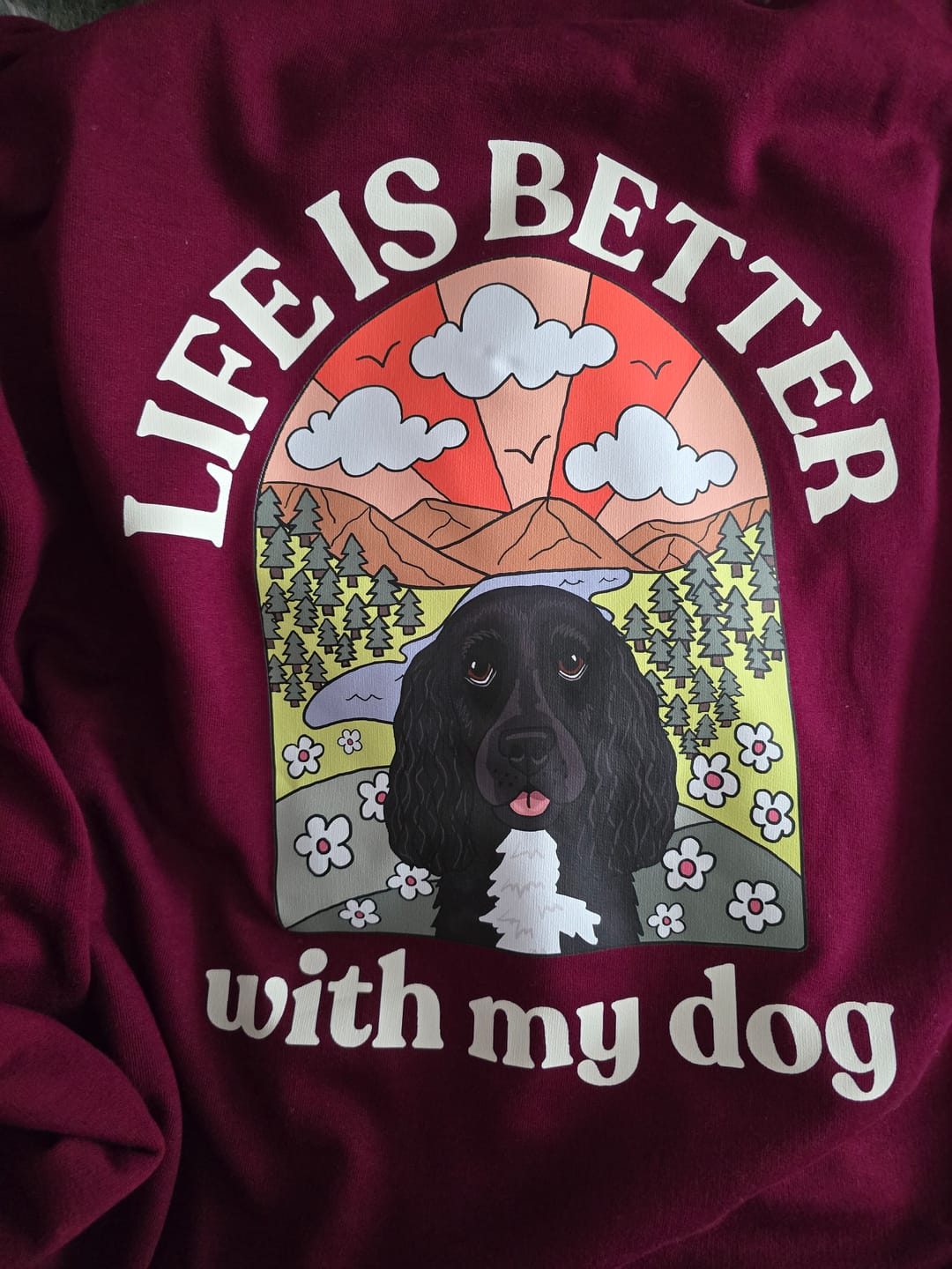 Customer photo review of Personalised Life is Better with your dog Hoody