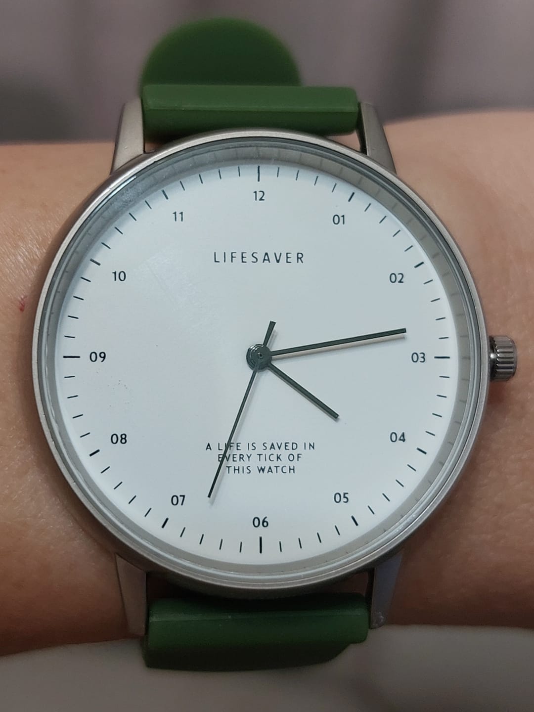 Customer photo review of Life Saver Watch 4.0 – Army Green