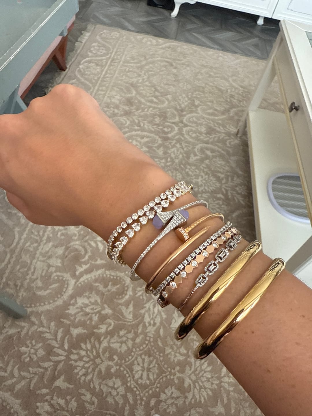 Customer photo review of Classic Chunky Gold Bangle