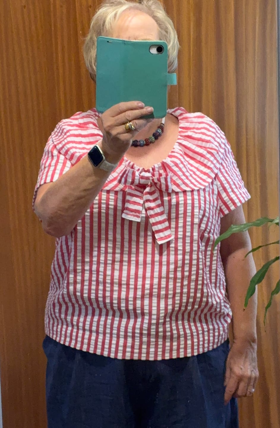 Customer photo review of Wide Stripes Seersucker Fabric