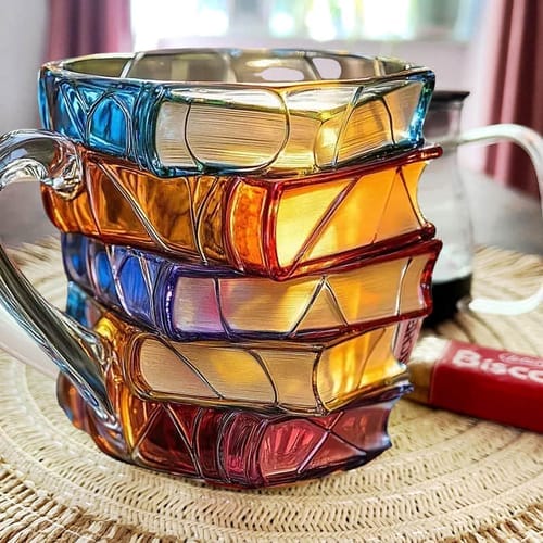 Customer photo review of Handmade 3D reading happiness mug - Original