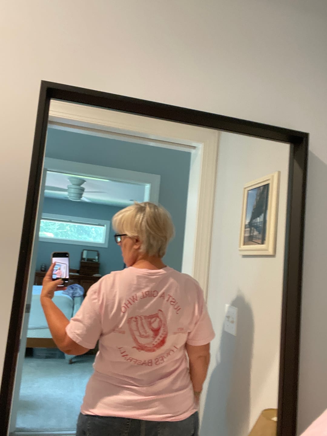 Customer photo review of Just A Girl Who Loves Baseball (Back Print)