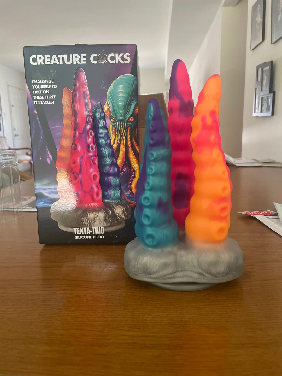 Customer photo review of Tenta-Trio Silicone Dildo