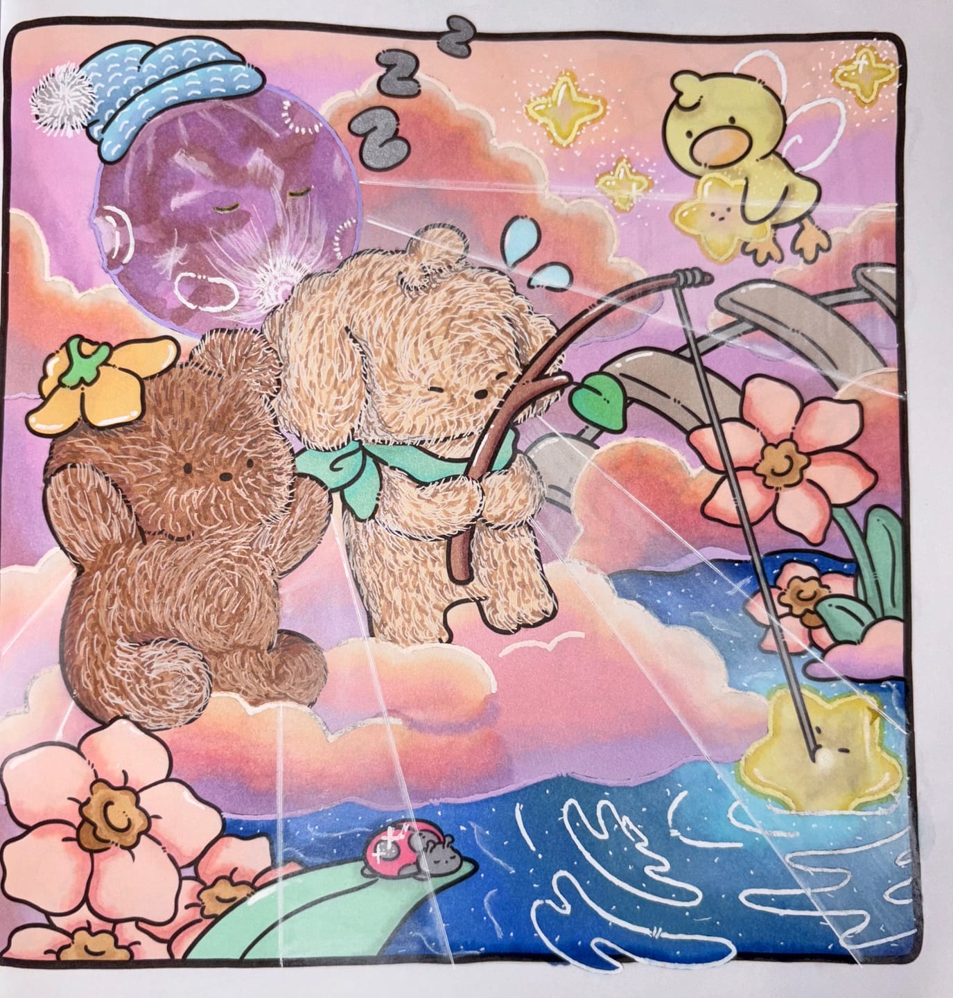 Customer photo review of Ohuhu Oahu 48 Pastel Colors Dual Tips Alcohol Art Markers, Fine & Chisel