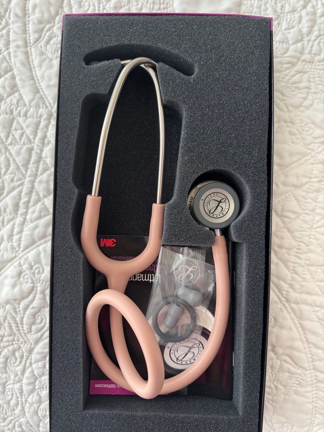 Customer photo review of Littmann Classic III Monitoring Stethoscope: Champagne Rose Satin  5910C