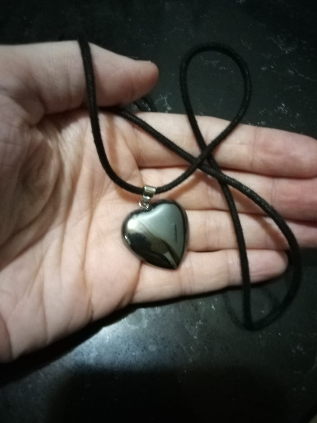 Customer photo review of Gemstone Heart Positive Energy Necklace