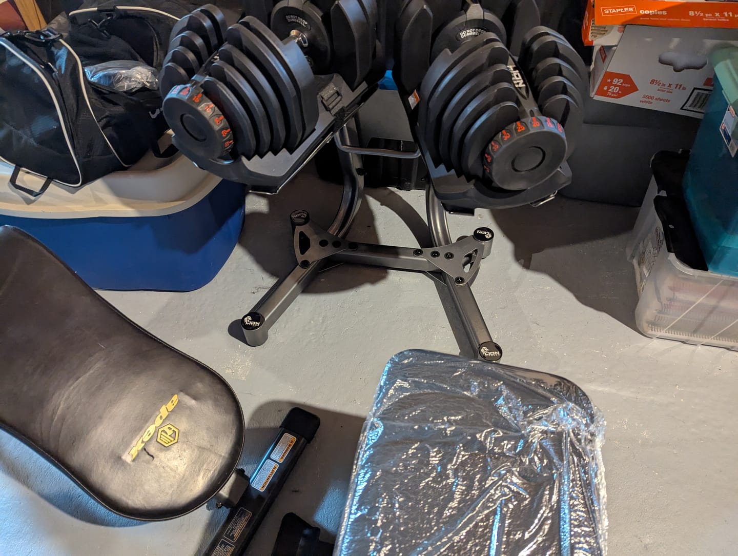 Customer photo review of Support à Haltères Ajustable Gris