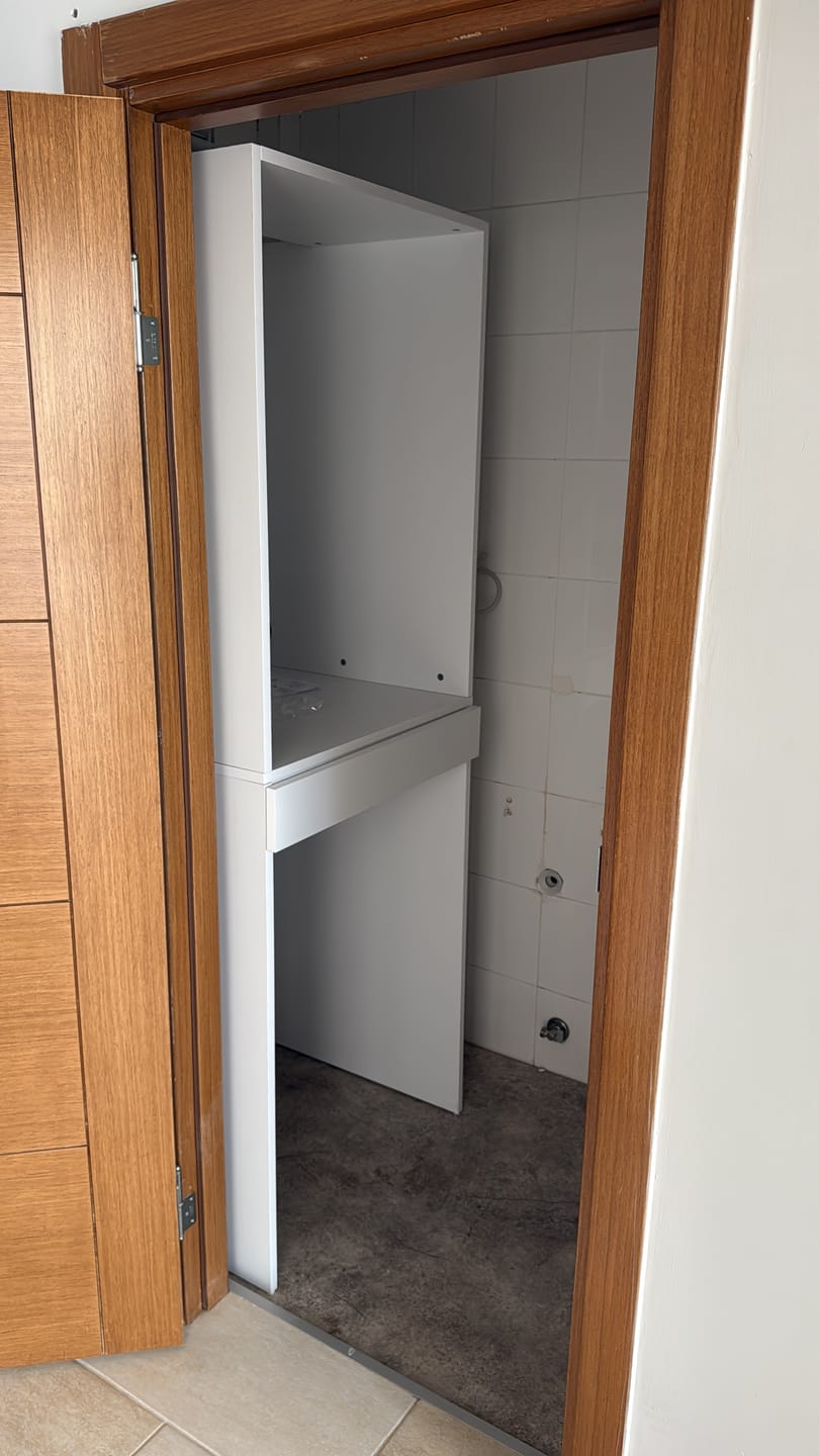 Customer photo review of Rani KD113 Çamaşır Ve Kurutma Makinesi Dolabı Çekmeceli Banyo Dolabı Beyaz