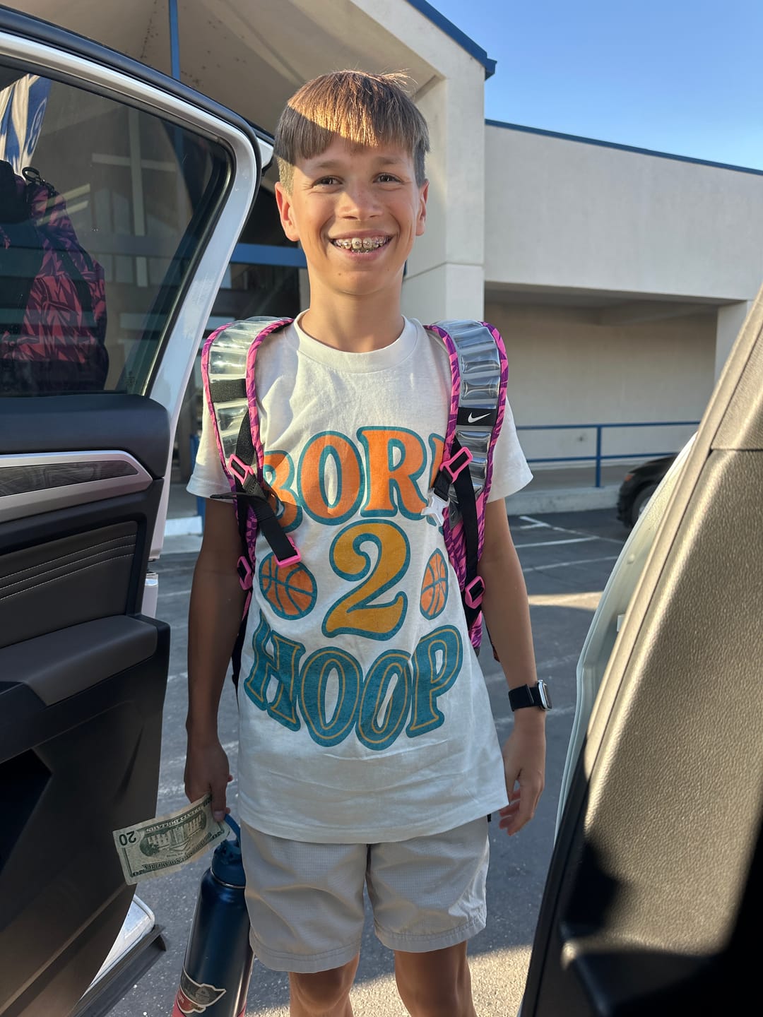 Customer photo review of Youth Born 2 Hoop T-Shirt