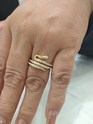 Customer photo review of Anillo Serpiente Enrollada Con Zirconias