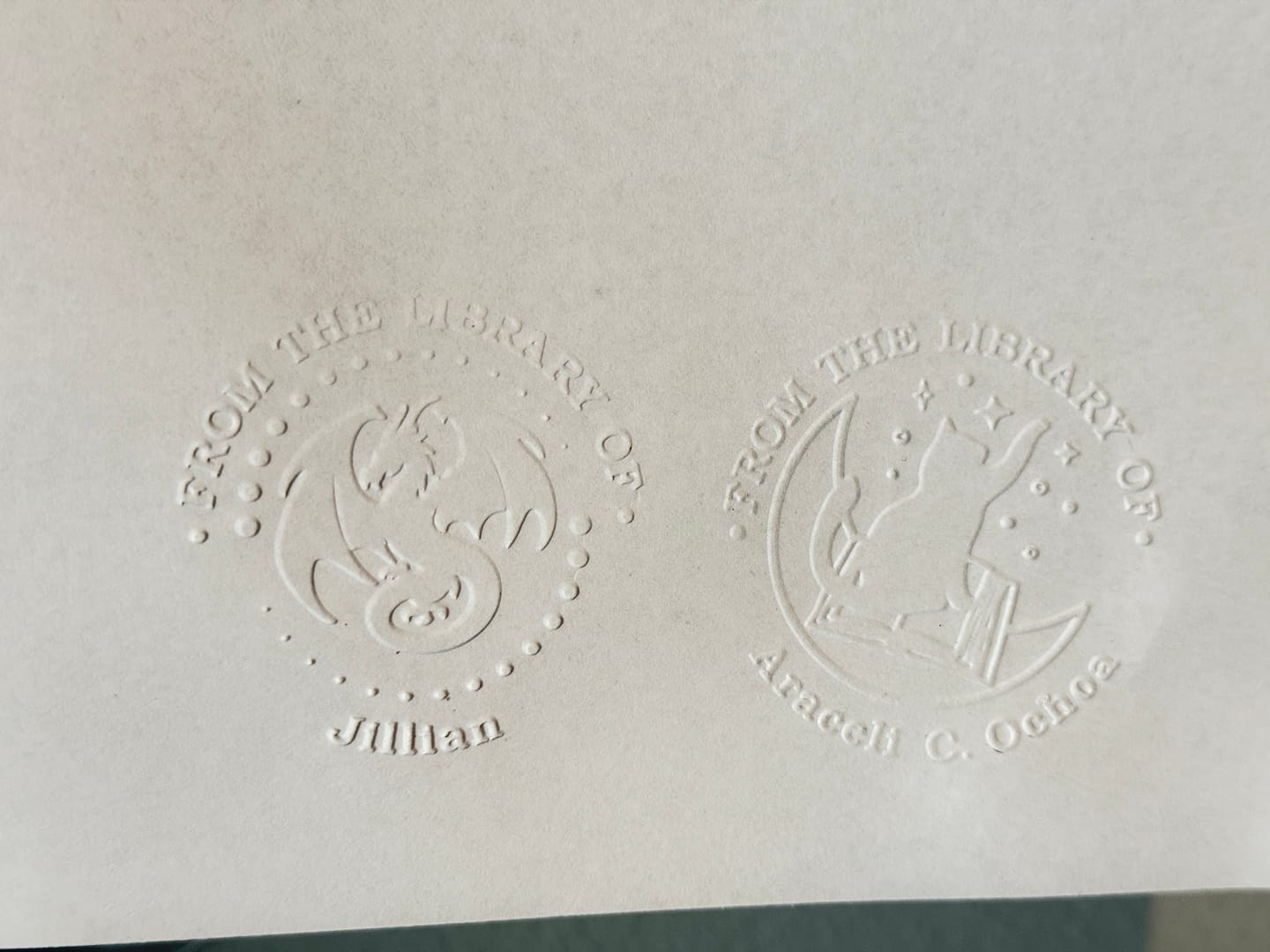 Customer photo review of Custom Book Embosser
