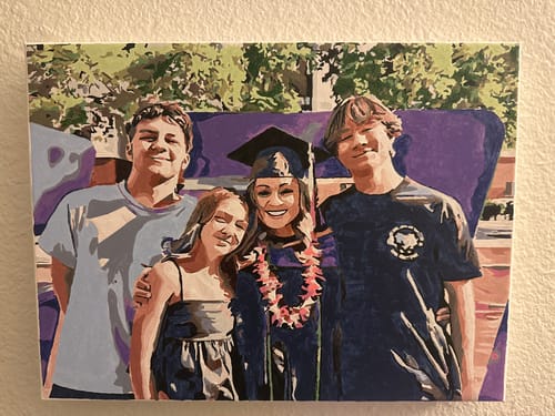 Customer photo review of Custom Paint by Numbers Kit for Personalized Artwork
