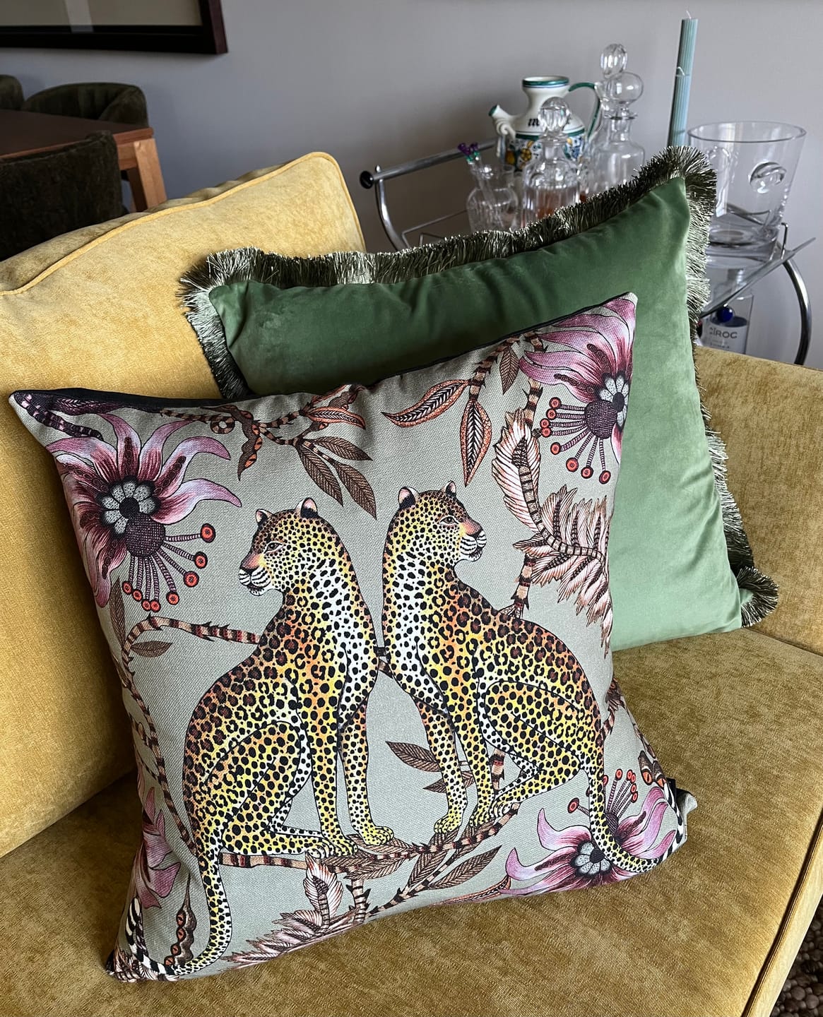 Customer photo review of Green Velvet Cushion 50x50cm