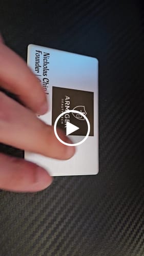Customer video review of Custom Metal Digital Business Card (Laser Engraved)