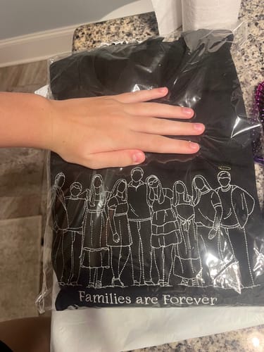 Customer photo review of Soulmate Custom Embroidered Photo Sweatshirt