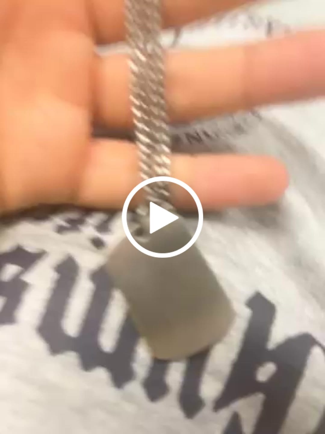 Customer video review of Matte Dog Tag