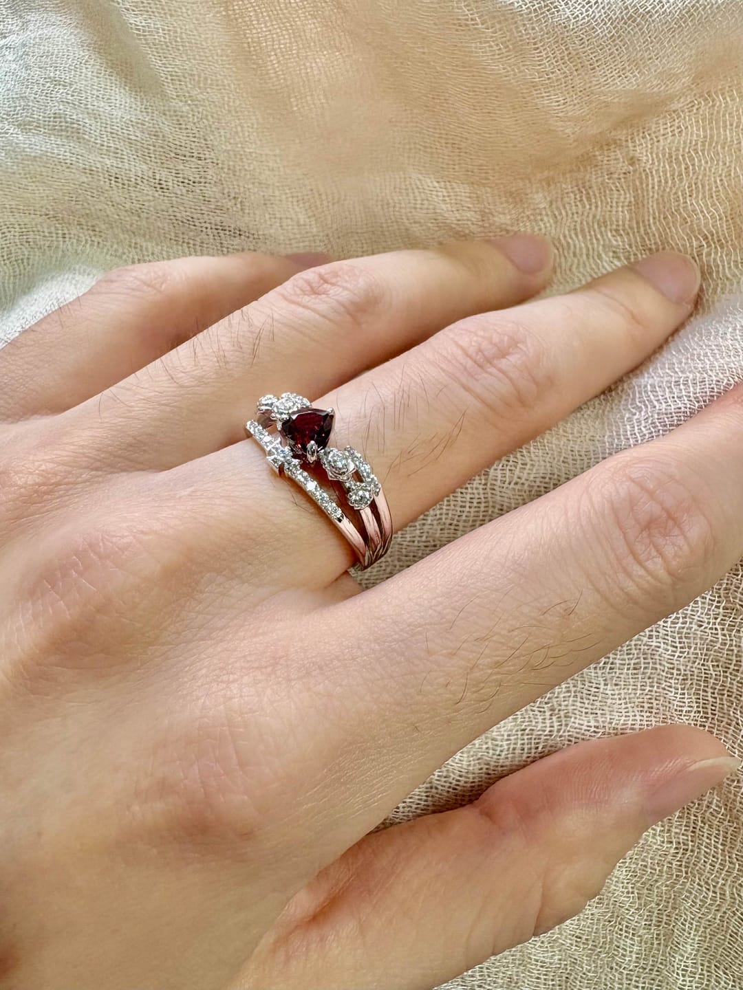 Customer photo review of Sacred Heart Bloom Ring