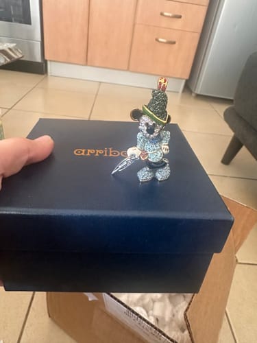 Customer photo review of The Brave Little Tailor Mickey Mouse Jeweled Figurine by Arribas Bros x Disney with Swarovski® crystals