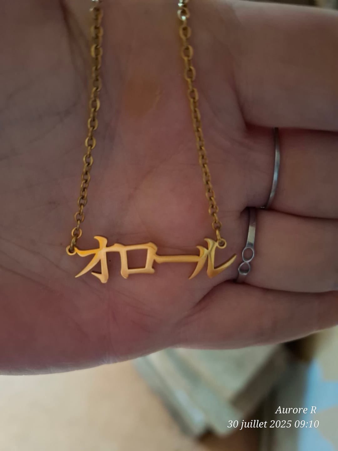Customer photo review of Collier Japonais Personnalisé