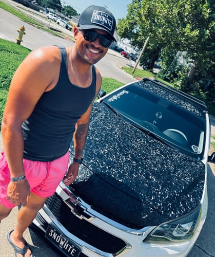 Customer photo review of Iowa Black Plate Hat