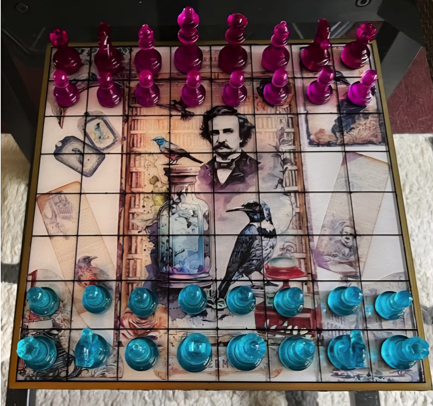 Customer photo review of 12x12x0.75" Small Chess Board Silicone Mold With 1.2" Squares