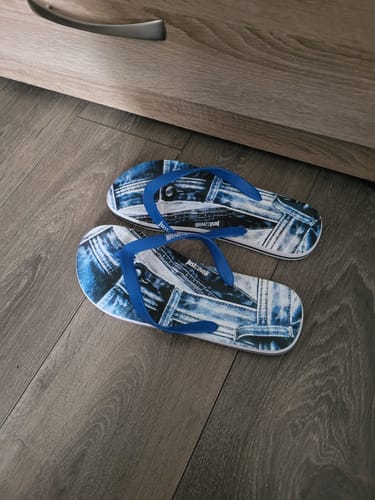 Customer photo review of Just Cavalli Beachwear Flip Flops