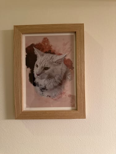 Customer photo review of Watercolour - Custom Pet Portrait
