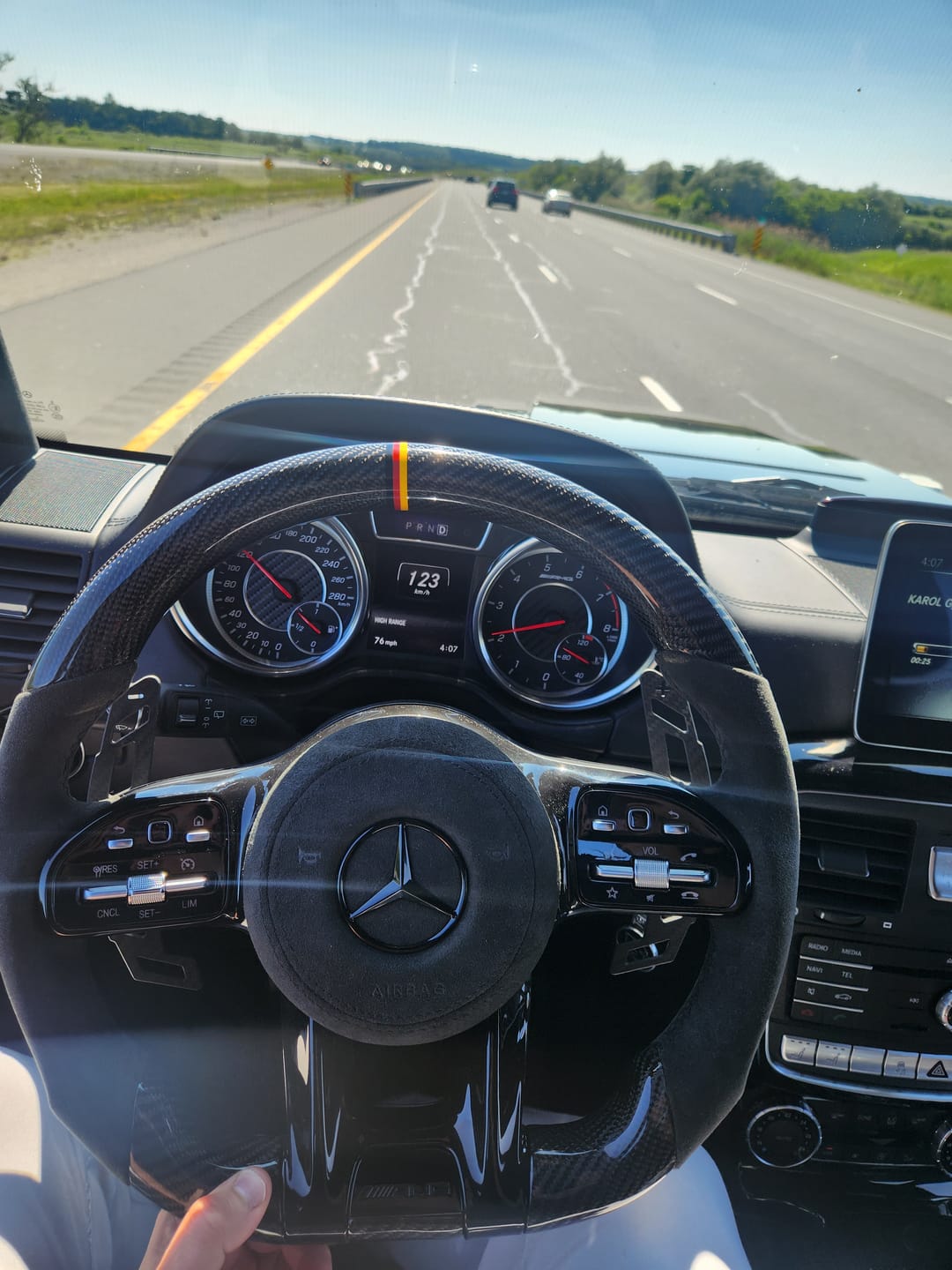 Customer photo review of Mercedes-Benz 2020 AMG Performance Style Customizable Steering Wheel (Fits 2010+ All Models)