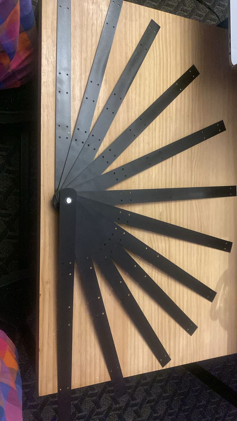 Customer photo review of 3 layer feather fan Metal aluminum staves Set of 12 & Hardware Kit