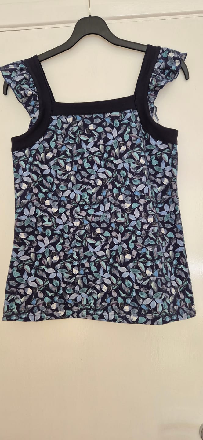 Customer photo review of Chroma Leaves Cotton Jersey Fabric