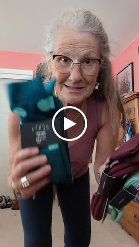 Customer video review of Rowan No Show Tab Lightweight Socks - Sea Glass