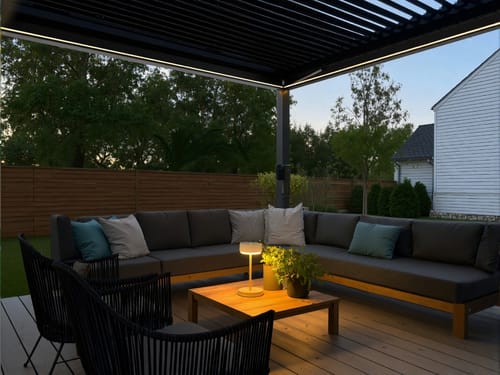 Customer photo review of FlexPatio POWER+ Motorized Pergola Kit