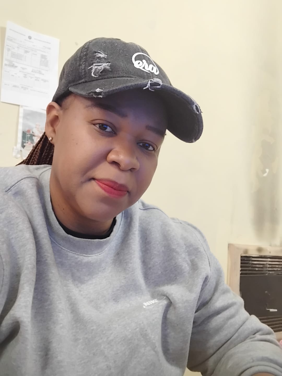 Customer photo review of Era Distressed Black Denim Cap