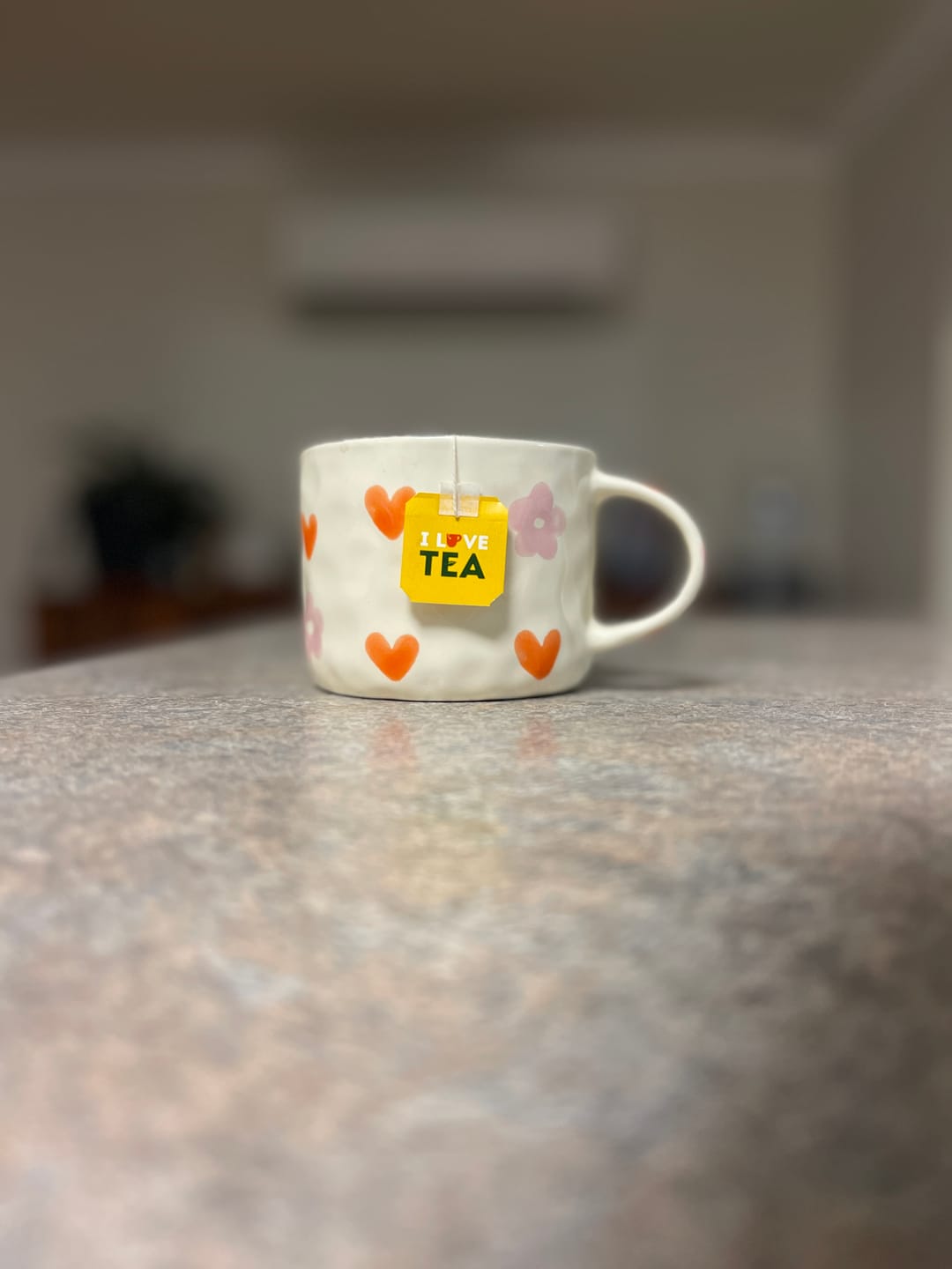 Customer photo review of Hearts Hand Painted Coffee Mug