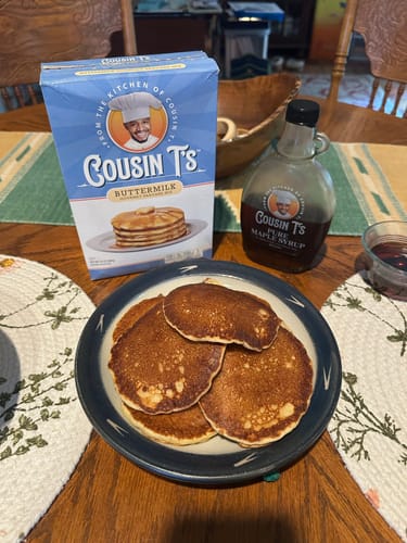 Customer photo review of Cousin T's Maple Syrup & Pancake Mix Bundle
