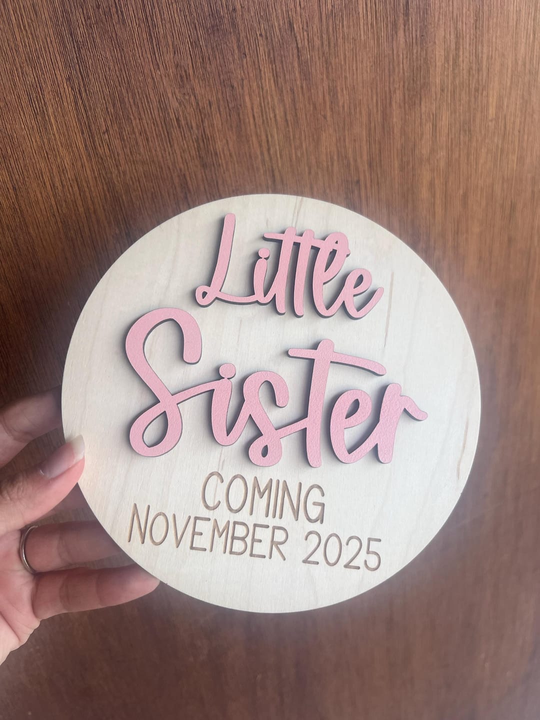 Customer photo review of Pregnancy Announcement Sign