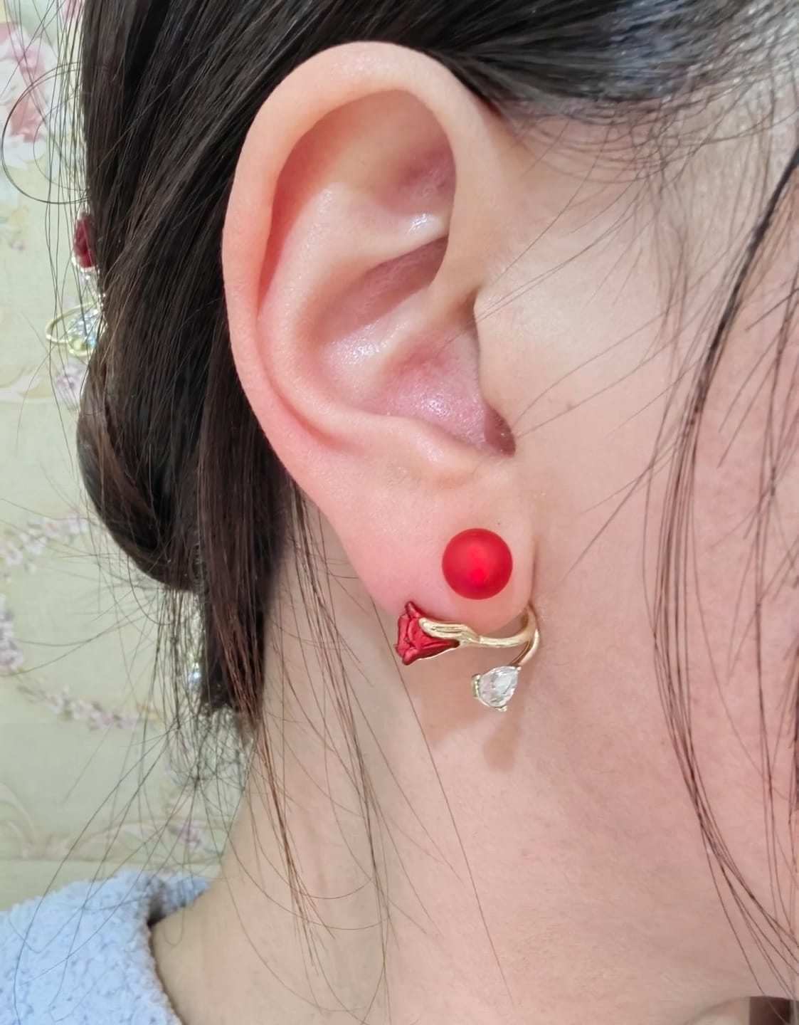 Customer photo review of Aurora Earrings