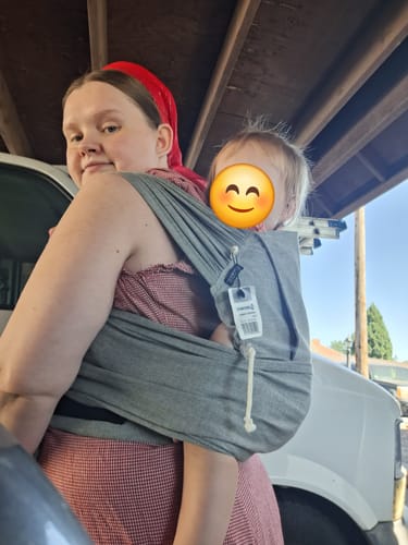 Customer photo review of Silver Toddler Didyklick 4u Half Buckle by Didymos