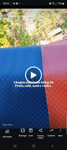 Customer video review of BLINGFLEX 3D 0,8MM COR CAFÉ FUNDO MALHA