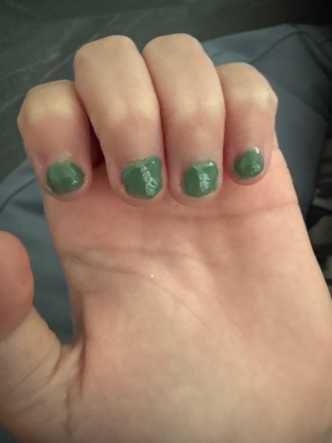 Customer photo review of Warm Olive Dipping Powder