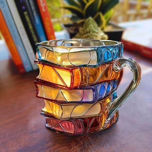 Customer photo review of Handmade 3D reading happiness mug - Original